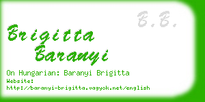 brigitta baranyi business card